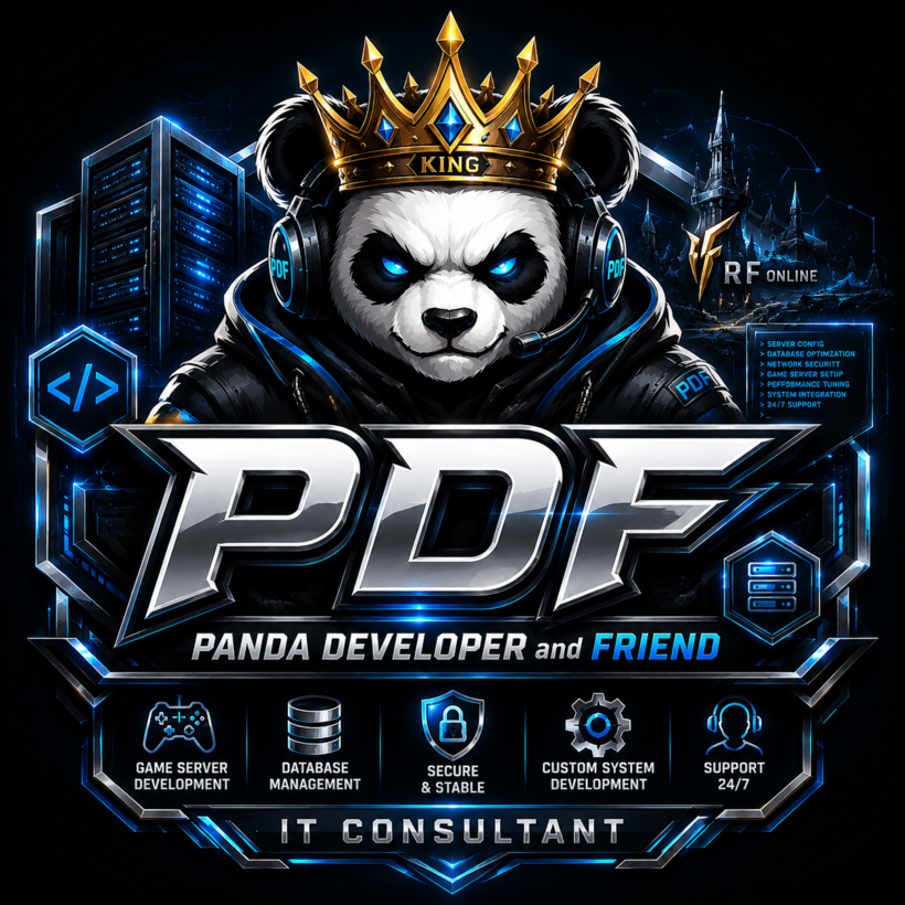Logo Panda Developer and Friend